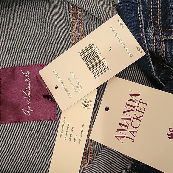 NWT Gloria Vanderbilt women's Jean jacket size large - Picture 7 of 10
